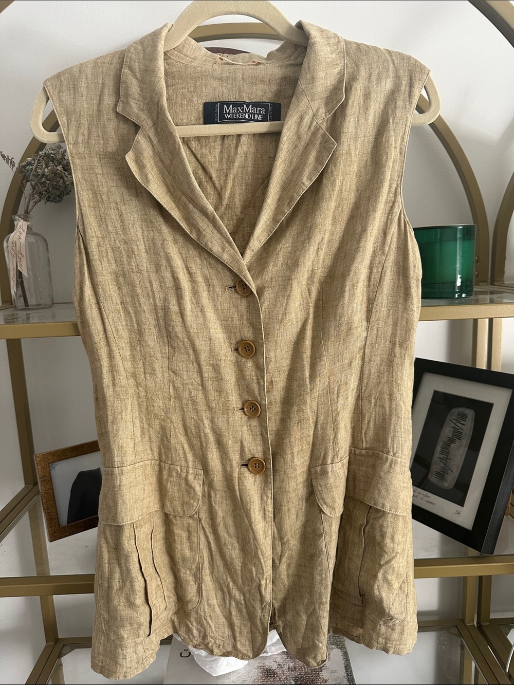 Max Mara Weekend Line Linen Vest Top